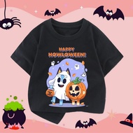 Baju Anak Dewasa Happy Halloween Bluey T-shirt Kaos Cute Pumpkin Bluey Printed Round Neck Cotton Sho