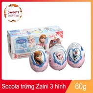 Zaini Frozen toy chocolate eggs box 60gr (3 eggs)