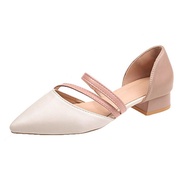 Jsha502 Imported Women's Square Heel Shoes 3CM (36-39)