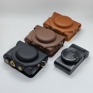 PU Leather Camera Bag For Sony DSC-HX90V HX90 HX80 WX500 Full Body Cover With Strap