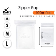Small&Medium Zipper Bag LDPE Ziplock Flat Clear Plastic Transparent 1.5x2/1.75x2.5/2x3/2.5x3.5/3x4/3