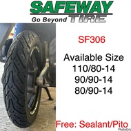 SAFEWAY TUBELESS TIRE size 14" (SF306) with Sealant and Pito