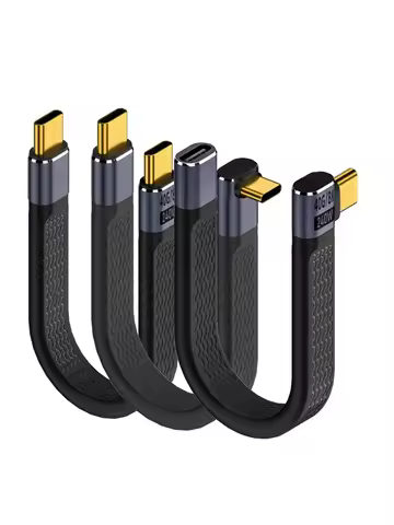 Elbow USB 4.0 Gen3 40Gbps FPC Cable PD 240W 5A Quick Charge USB C to Type C Cable Thunderbolt 3 8K @