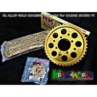 RK ALLOY GOLD CHAINSET 14/43-428 for RAIDER 150 CARB/FI