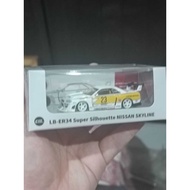 CM Model LB ER34 Super Silhouette Nissan Skyline R34 23 White Flash