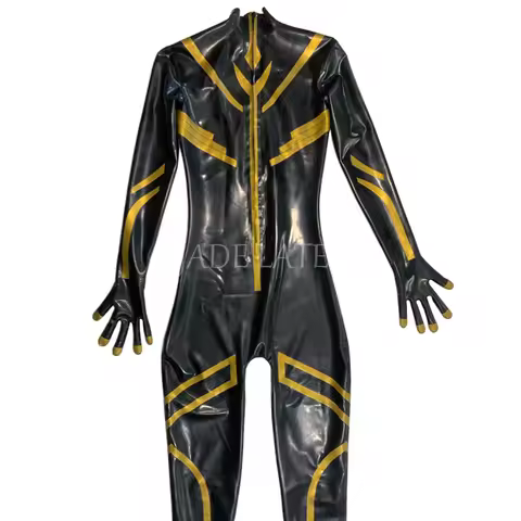 Latex Cosplay Bodysuit Zentai Unisex With Latex Gloves and Socks Customizable size and color