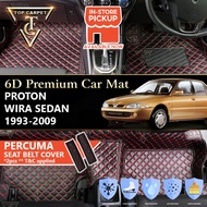 Top Carpet PROTON WIRA SEDAN ( 1993 - 2009 ) 6D PU Leather Car Carpet VIP Car Mat Floor Mat Alas Kak