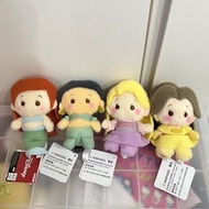 豆豆眼公主毛公仔腳底繡字母手玉rapunzel ariel jasmine belle 貝兒美女與野獸長髮公主人魚公主茉莉公主