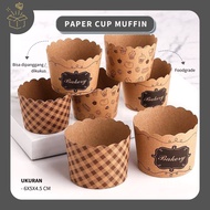 (50 pcs) PAPER CUP MUFFIN | Muffin Cake Base - Muffin Cup - Cupcake Cup - Cupcake Paper - Kraft Muff