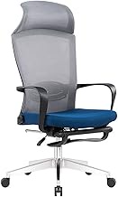 Ergonomic Office Chair, Computer Gaming Chairs Breathable Mesh Study Seat with Armrest and Headrest, Adjustable Height Tilt Swivel for Home Office */1652 (Color : Blue, Size : Aluminum alloy)
