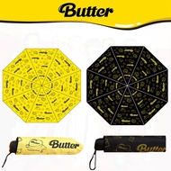 KPOP BTS Butter Umbrella Black and Yellow Sunscreen Protection