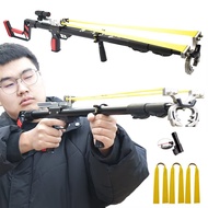 Telescopic Rod Laser Slingshot, High Power Slingshot Rifle for Outdoor Hunting and Shooting, Hunting