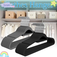 FANSIN 5PCS Velvet Hangers Dress Rack Save Space Black Adult Hanger