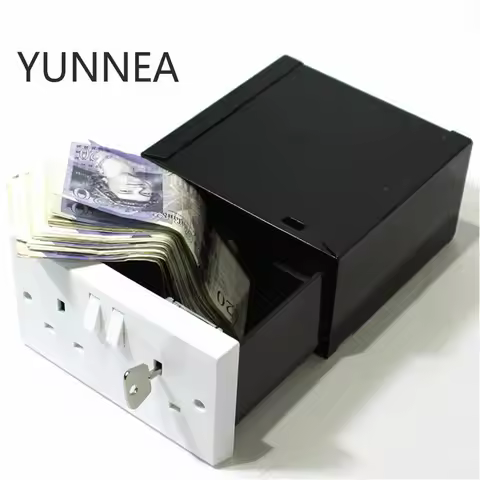 UK Socket Wall Safe Wall Hidden Socket Money Box Household Hidden Storage Secret Stash Security Cash