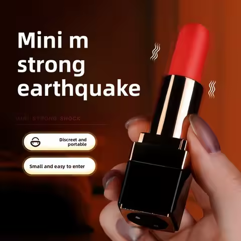 10-Frequency women's lipstick fun jumping egg into the body strong shock AV massage stick adult fact