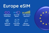 ยุโรป (42 ประเทศ) คงที่ & eSIM ข้อมูลไม่จำกัด