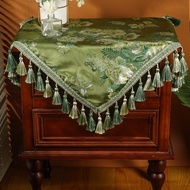 New Chinese Style Bedside Table Tablecloth Cover Cloth Fabric Square Square Table Corner Table Anti-