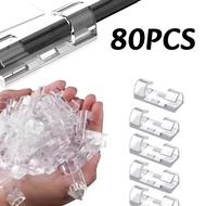 20-200pc Self Adhesive Cable Management Clip Clear Plastic Cable Clips for Cable Management TV PC US