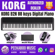 KORG B2N 88 Keys Digital Piano Natural Touch with Damper Pedal &amp; Music Stand &amp; AC Adapter