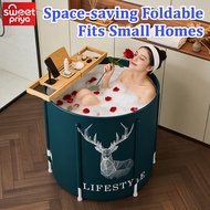 Foldable Bathtub Portable Small Space Bath Tub Space Saving Bucket Apartment Rental Home Easy Assemb