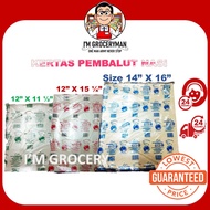 KERTAS PEMBALUT NASI CAP GAJAH DUNIA  100 SHEETS PEMBUNGKUS MAKANAN KERTAS MAKANAN KERTAS BALUT NASI