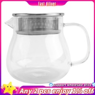 Heat Resistant Coffee Pot Hand Brewing Coffee Pot Steel Cover Transparent Sharing Pot Glass Brewing 