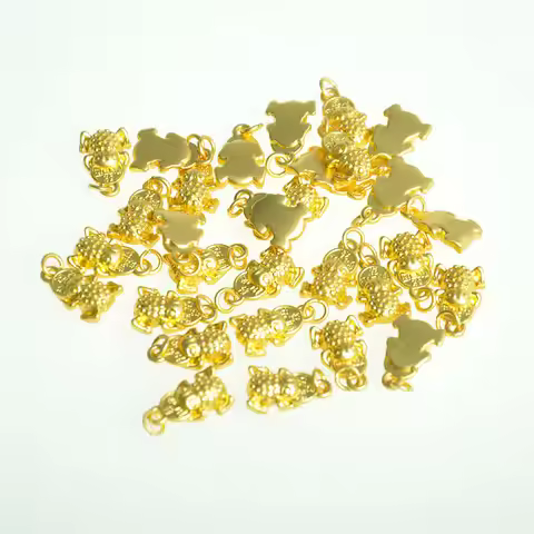 5pcs Feng Shui Toad Frogs 17x11mm DIY jewelry making pendant suitable for Keychain earrings necklace