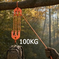 Outdoor portable mini hoist set with ropes and wheels outdoor hoisting tools fishing and hunting equ