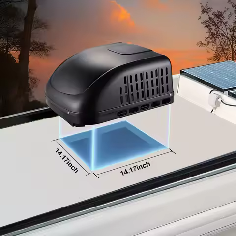 115V RV Parking Air Conditioner 15000BTU Rooftop Air Conditioning Low Noise Truck AC for Excavator T