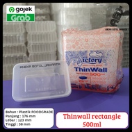 Thinwall victory rectangle 500ml 500ml rectangular plastic container