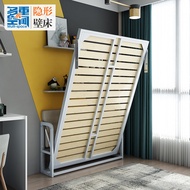 No Box Hanging Foot Solid Wood Boards Invisible Bed Hardware Accessories Function Balcony Forward Turning Murphy Bed Invisible Turnover Bed