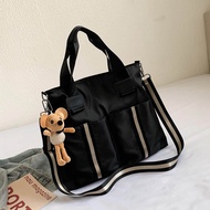 กระเป๋าถือผู้หญิง Nylon Fitness กระเป๋าสะพายไหล่ข้างเดียวขนาดใหญ่สำหรับการเดินทางและออกกำลังกาย กระเ