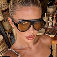 European American Style Oversized Aviator Sunglasses Women Trendy Sun Glasses