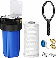 Kintim Whole House Water Softener Alternative, 4-Layer Scale Inhibition Filter with 25,000 Gallons Capacity, Reduces Chlorine and Prevents Scale Buildup on Shower Head, Dishwasher, and More