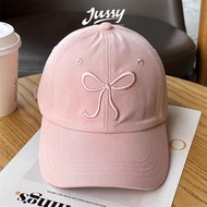 [Hàng QC] Mũ Lưỡi Trai Jean Denim Thêu Nơ Xinh Xắn Jussy Official Nón Nữ Chất Vải Jean Form Mềm Thoá