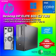*1741 Used PC HP ELITE 800G2 Intel Core i7-6700 8GB 256GB SSD Intel HD Graphics Win 11 1 Year Warran