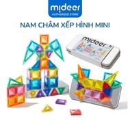 Mideer mini Magnetic puzzle toy assembled with Colorful Magnetic Tiles model