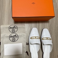 Hermes 愛馬仕-半拖鞋豬鼻扣（附鞋盒購買證明防塵袋