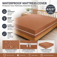 Cadar Zip Bedsheet Cover Premium Cotton Waterproof Bed Sheet Cover Fitted 4"/6"/8 10 TilamKalis Air
