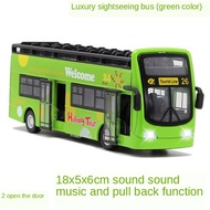 Model     /    Childrens toy car gift simulation bus double decker bus model