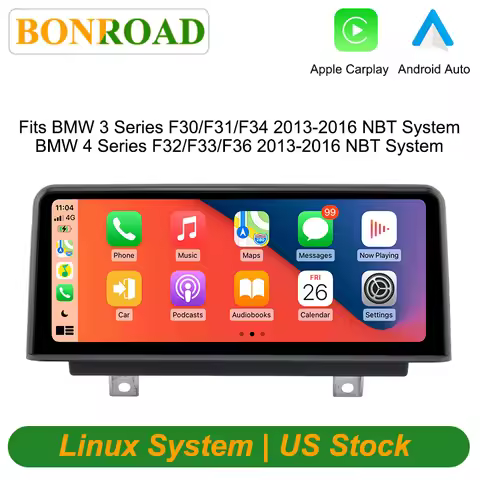 Bonroad 10.25" Wireless Carplay Android Auto Multimedia Display For BMW 3 4 Series F30 F31 F32 F33 F