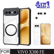 4in1 Vivo X300FE Shockproof Phone Case for Vivo X200FE V70 FE V70 V70 Elite HD Tempered Glass  With 
