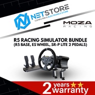 MOZA R5 RACING SIMULATOR BUNDLE (R5 BASE, ES WHEEL, SR-P LITE 2 PEDALS) - RS20