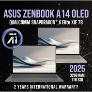 2025 ASUS ZENBOOK A14 OLED | Qualcomm Snapdragon® X Elite X1E 78 100 | Qualcomm Adreno 14.0" OLED | 