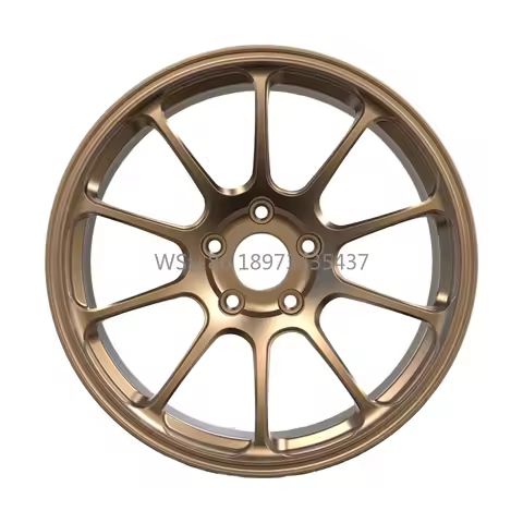 18x9.5 Inch Forged Bronze Wheels 5x108 5x114.3 PCD Deep Concave Multi Spoke Silver Black High Streng