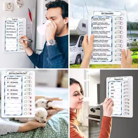 Multiple Kids Chore Board Sliding Checklist Memo Plastic Board Chores Checklist Board for Home Offic