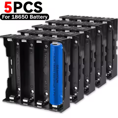1/3/5Pcs 18650 Battery Storage Box DIY 3.7V Batteries Holder Container with Clip Pin 1x 2x 3x 4x Slo