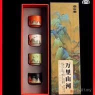 National Trendy Forbidden City Cultural Creative Gift Teacup Wine Glass Gift Box Set Father's Day Mi