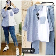 KEMEJA Women's waterproof shirt - fit ML XL XXL 3XL 4XL