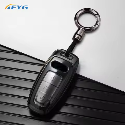 TPU Car Key Case Cover For Audi A6 A7 A8 E-tron Q5 Q8 C8 D5 Auto Styling Protection Shell Holder Acc
